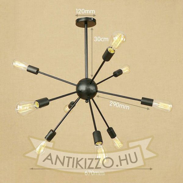 antik-9-karu-csillar-lampa