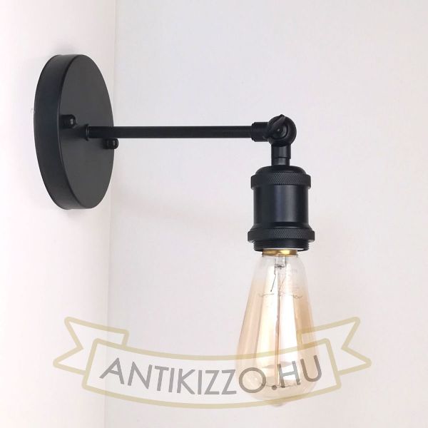 antik-fali-lampa-matt-fekete