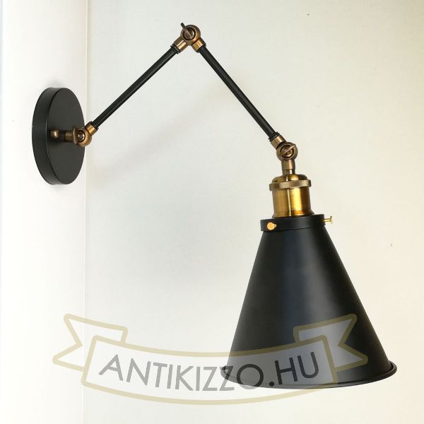 antik-fali-olvaso-lampa-matt-fekete-antik-sargarez-szin-olvaso-buraval