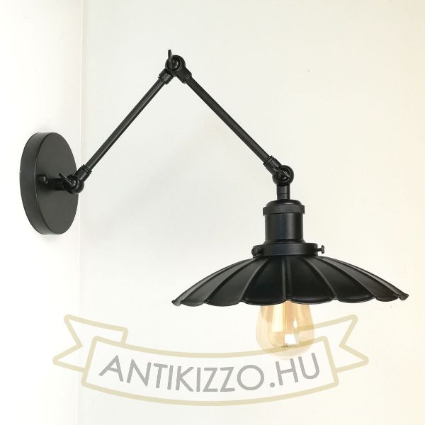 antik-fali-olvaso-lampa-matt-fekete-szin-hullamos-buraval