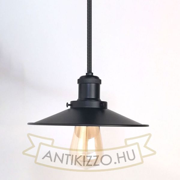 antik-fuggesztek-lampa-matt-fekete-szin-lapos-buraval