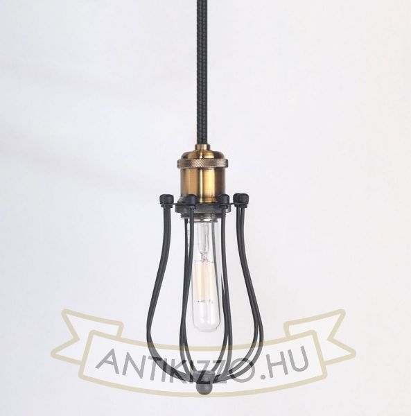 antik-fuggesztek-lampa-matt-fekete-antik-sargarez-szin-csepp-alaku-raccsal