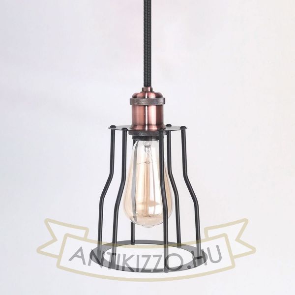 antik-fuggesztek-lampa-matt-fekete-antik-vorosrez-szin-ipari-raccsal