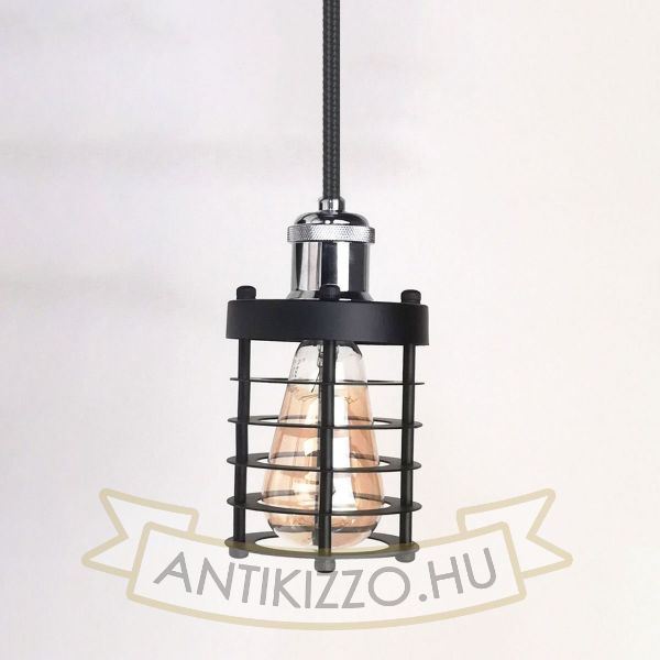 antik-fuggesztek-lampa-matt-fekete-fenyes-krom-szin-henger-alaku-raccsal