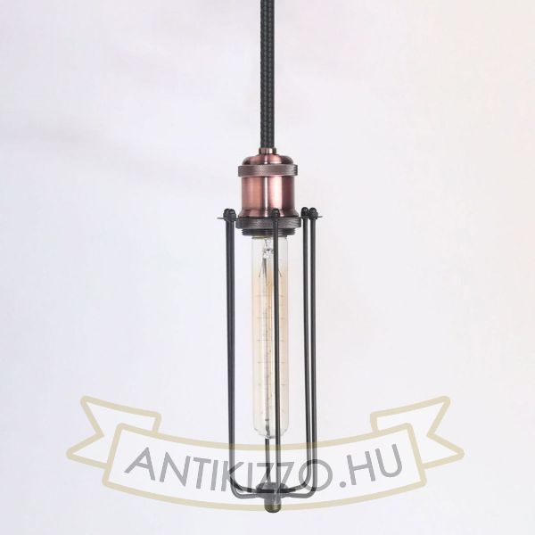 antik-fuggesztek-lampa-matt-fekete-antik-vorosrez-szin-hosszu-raccsal