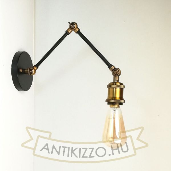 antik-fali-olvaso-lampa-matt-fekete-antik-sargarez-szin