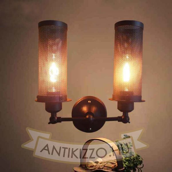 antik-racsos-lampa-falra-szerelheto-dupla-karos