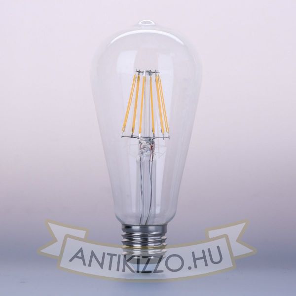 Kép LED filament dekor izzó - ST64 - 6 watt - szabályozható