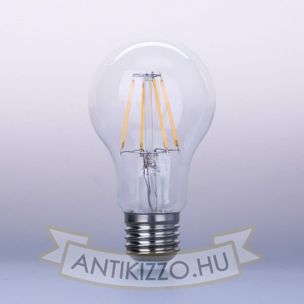 LED Filament dekor izzó - A60 - 4W - E27 - meleg fehér