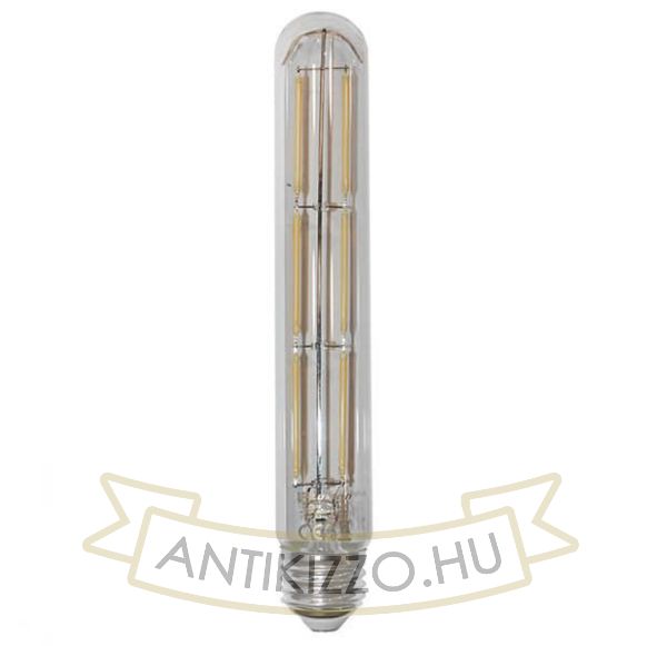 LED filament dekor izzó - T225 henger víztiszta - 6 watt E27