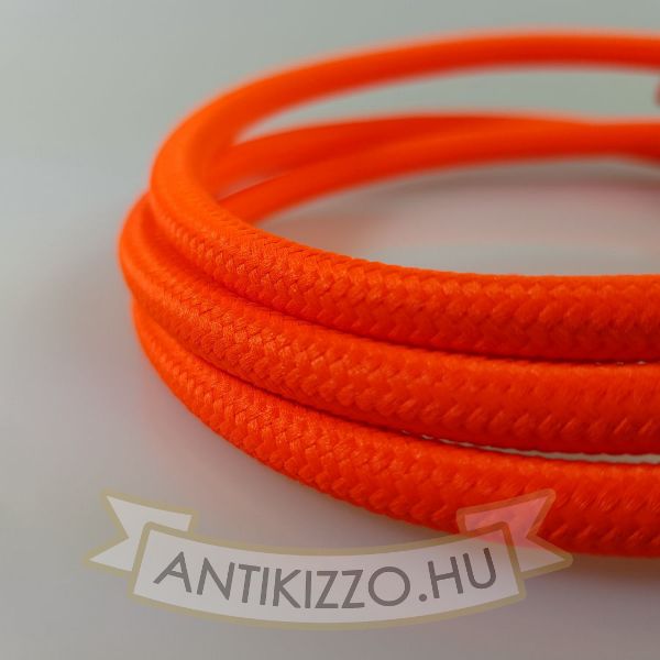 Textil kábel neon narancs - 2x0,75	