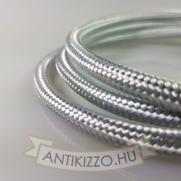 Textil kábel Aluminium fényes-2x0,75