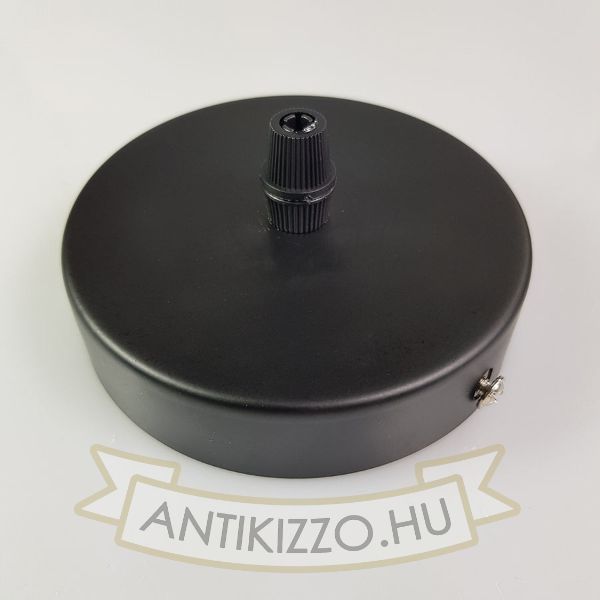 Plafontárcsa mennyezetirózsa 100mm matt fekete, oldal rögzítős