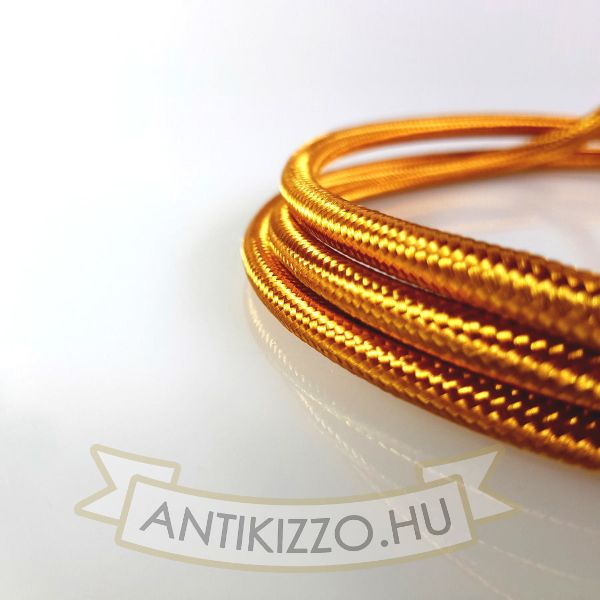 Textil kábel Világos arany-2x0,5
