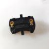 Bakelit foglalat külső menetes 2db buratartó gyűrűvel fekete szín