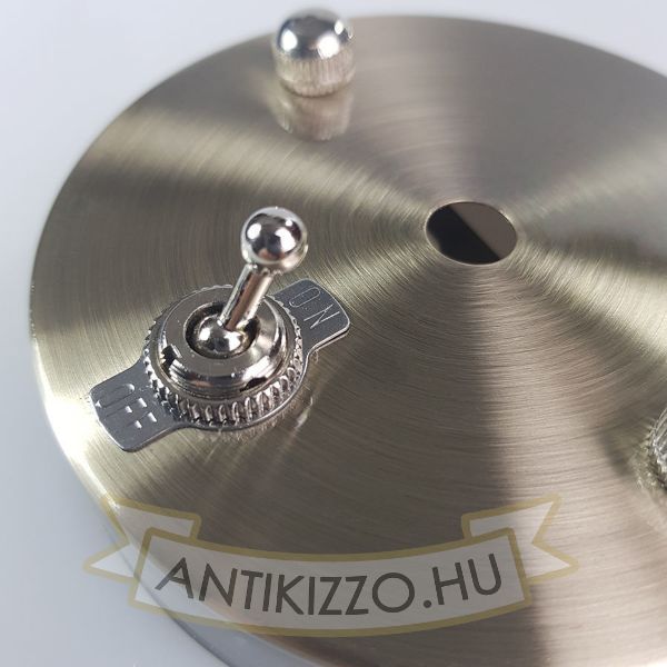 Falitárcsa 100mm sima antik bronz szín, kapcsolós