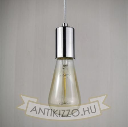 Króm függeszték lámpa - E27