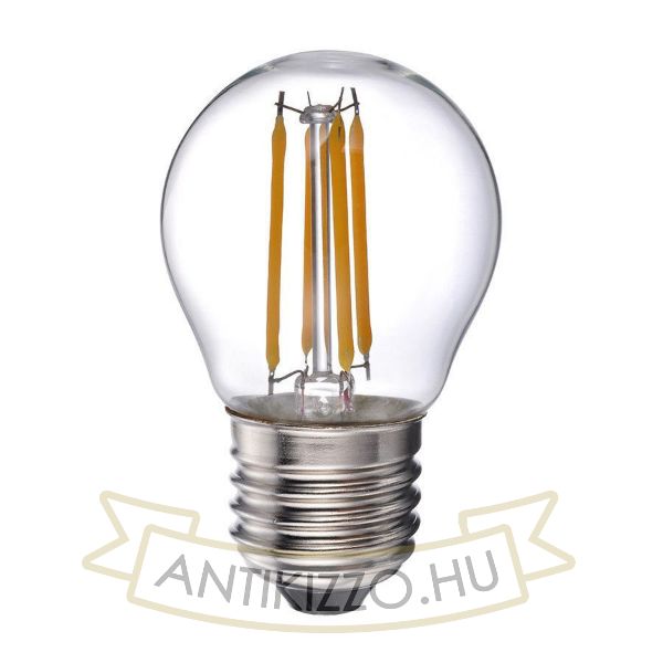 LED filament dekor izzó - G45 - 4 watt - meleg fehér	