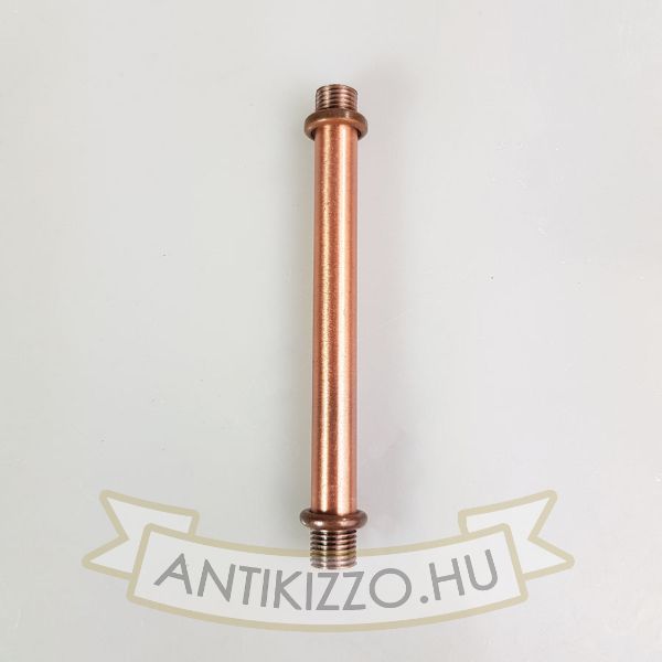 Menetes vegű cső 10cm antik vörösréz szín