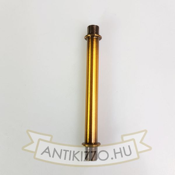 Menetes vegű cső 10cm antik sárgaréz szín