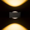Kép KORSO II fali lámpa fekete elox 230V LED 2x3W 120° IP54 3000K