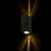 Kép NICK II fali lámpa fekete elox 230V LED 2x3W 10° IP54 3000K