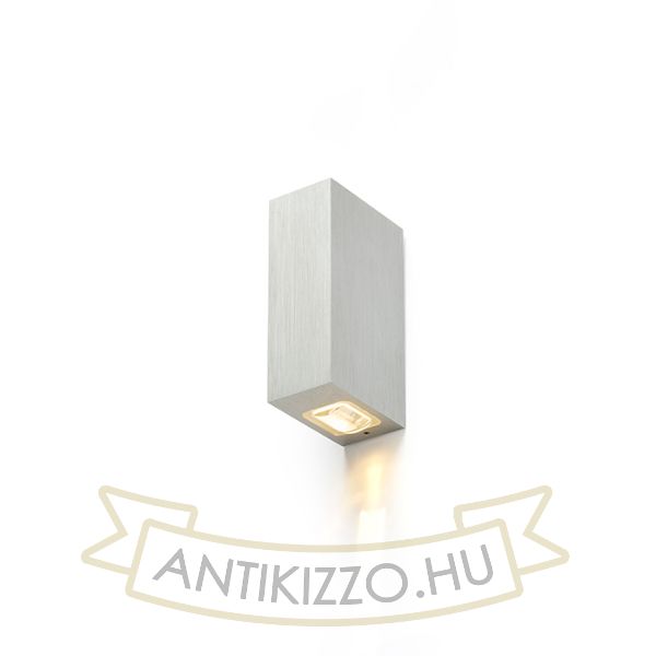 Kép NICK II fali lámpa szálcsiszolt alumínium 230V LED 2x3W 10° IP54 3000K