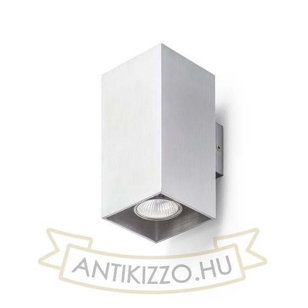 Kép AGATE II fali lámpa  szálcsiszolt alumínium 230V LED GU10 2x7W