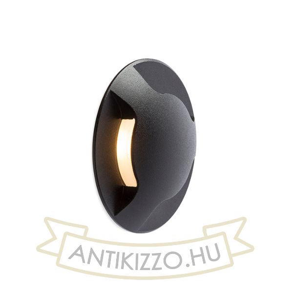 Kép KICK III süllyesztett lámpa fekete 230V LED 3W IP54 3000K