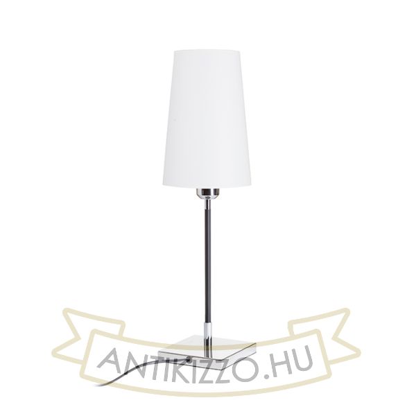 Kép LULU asztali lámpa fehér/fekete króm 230V LED E27 8W