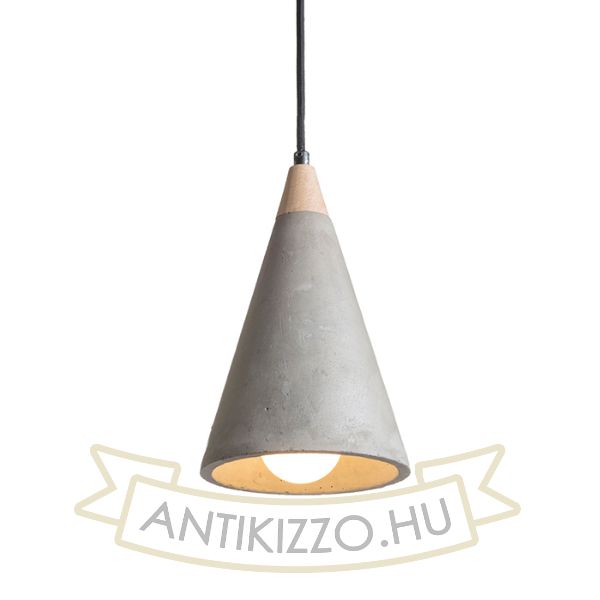Kép HEIDI függő lámpa  beton/fa 230V LED E27 11W