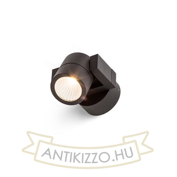 Kép ORIT fali lámpa fekete /alumínium 230V LED 6W 80° IP44  3000K