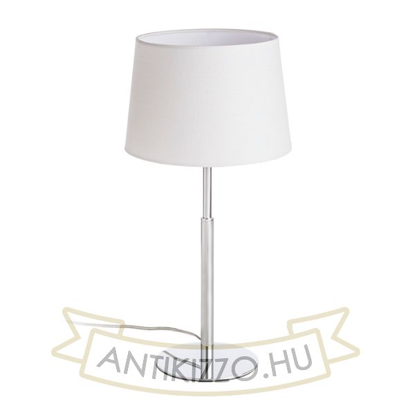 Kép BROADWAY asztali lámpa fehér króm 230V LED E27 15W
