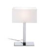 Kép PLAZA M asztali lámpa fehér króm 230V LED E27 15W