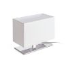 Kép PLAZA S asztali lámpa fehér króm 230V LED E27 15W