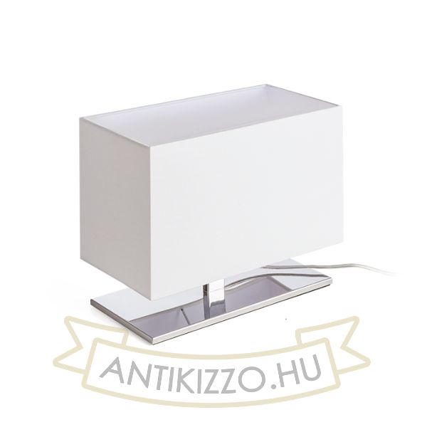 Kép PLAZA S asztali lámpa fehér króm 230V LED E27 15W