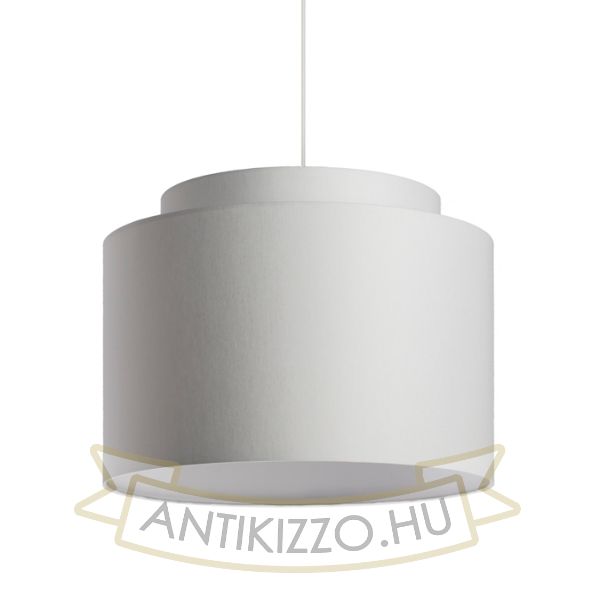 Kép DOUBLE 40/30 lámpabúra  Chintz világosszürke/fehér PVC  max. 23W