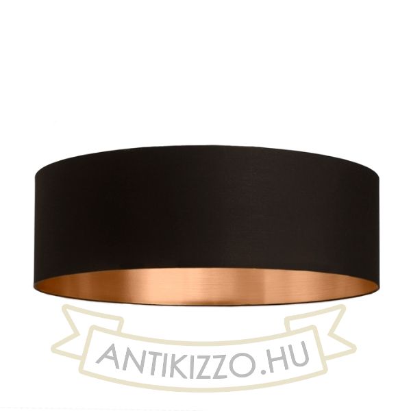 Kép RON 60/19 lámpabúra Polycotton fekete/réz fólia max. 23W