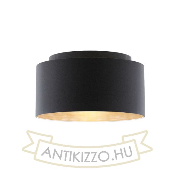 Kép DOUBLE 55/30 lámpabúra Polycotton fekete/réz fólia max. 23W