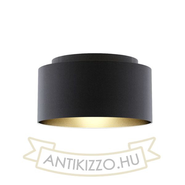 Kép DOUBLE 55/30 lámpabúra  Polycotton fekete/arany fólia  max. 23W