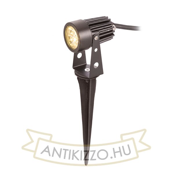 Kép GUN leszúrható fekete  230V LED 3x1W 30° IP65  3000K