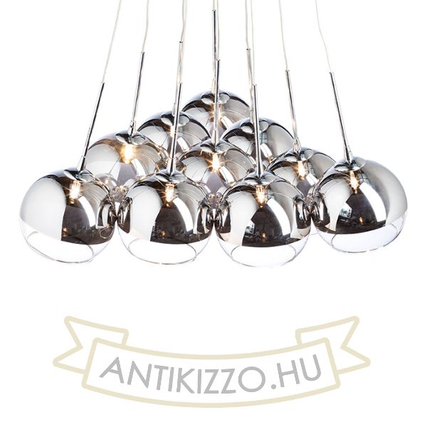 Kép ASTRAL függő lámpa krómozott üveg/tiszta üveg 230V/12V G4 10x20W