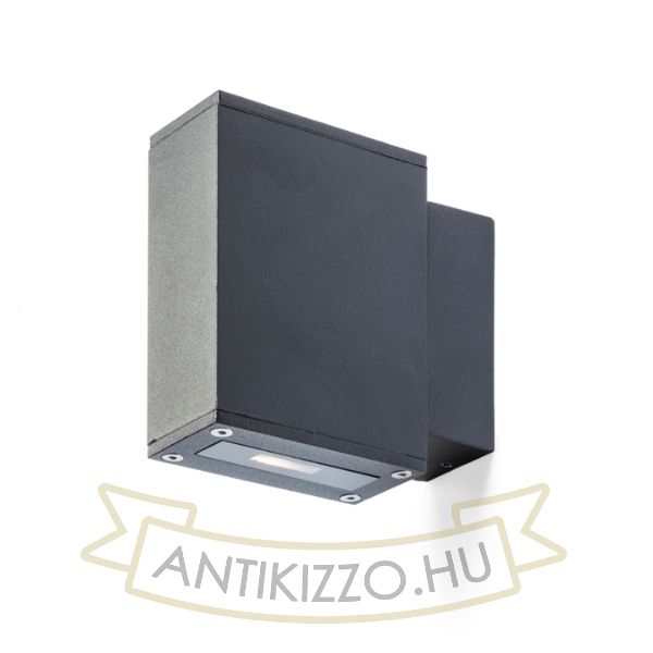 Kép DIXIE 4x12 fali lámpa fekete 230V/700mA LED 2x3W 48° IP54 3000K