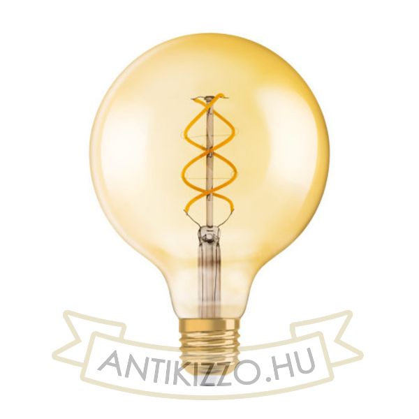 Kép OSRAM Vintage Globe 125 SPIRAL borostyán 230V E27 LED EQ25 2000K