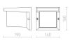 Kép HIDE SQ fali lámpa antracit  230V LED E27 15W IP44