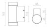 Kép MIZZI II  ezüstszürke  230V LED GU10 2x8W IP54
