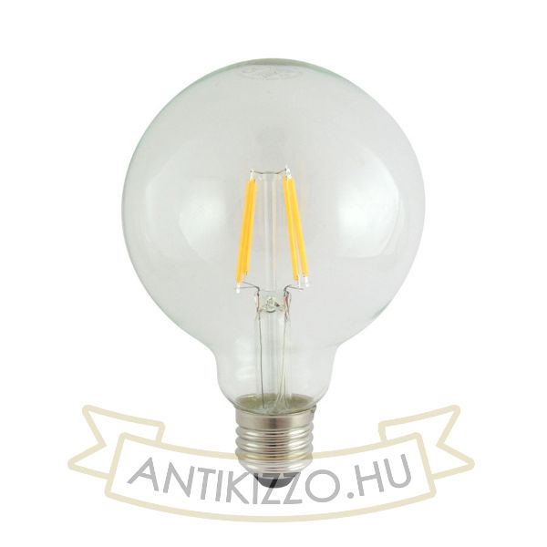 LED filament dekor izzó - G95 - 6 watt E27 720LM