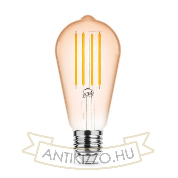 Modee Lighting LED Filament Amber ST58 4W E27 320° 1800K (360 lumen)
