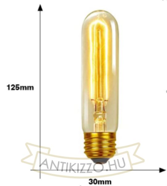 Edison szénszálas dekor izzó - T125 - 40 watt 120LM
