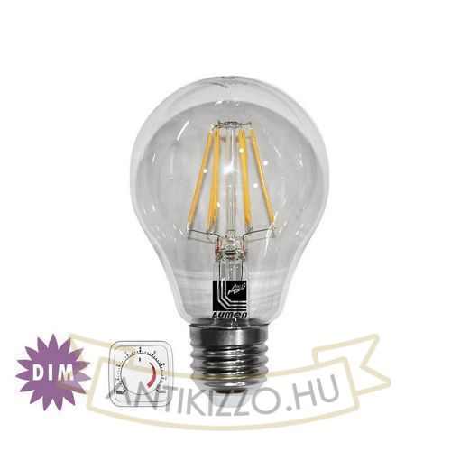 LED Filament dekor izzó - A67- 8W - E27 - meleg fehér szabályozható